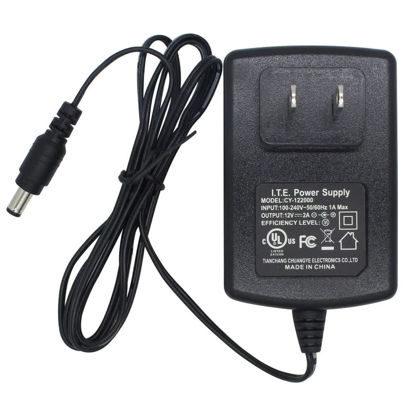 Picture of Security-01 [UL Listed] AC to DC 12V 2A Power Supply Adapter 5.5mm x 2.1mm for CCTV Camera DVR NVR,LED Strip,24 Watt Max,1.2m Cord
