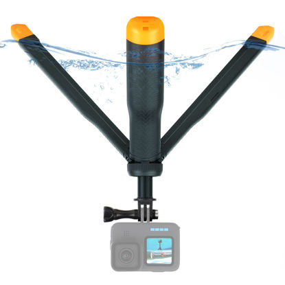 Picture of SOONSUN 4-in-1 Floating Selfie Stick for GoPro Hero 11, 10, 9, 8, 7, 6, 5, 4, 3 Session, Fusion, DJI OSMO, Insta360 - Use as Floating Tripod, Waterproof Extension Monopod Pole, Hand Grip, Tripod Stand