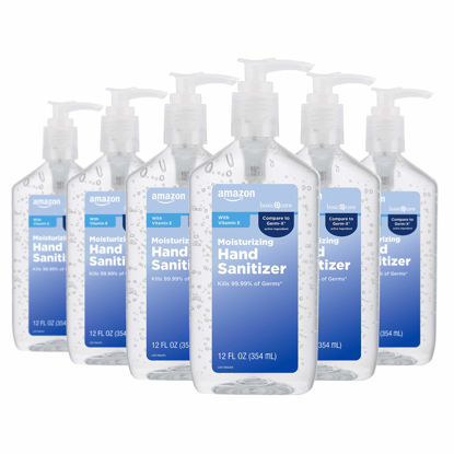 Picture of Amazon Basic Care - Original Hand Sanitizer 62%, 12 Fluid Ounce (Pack of 6)