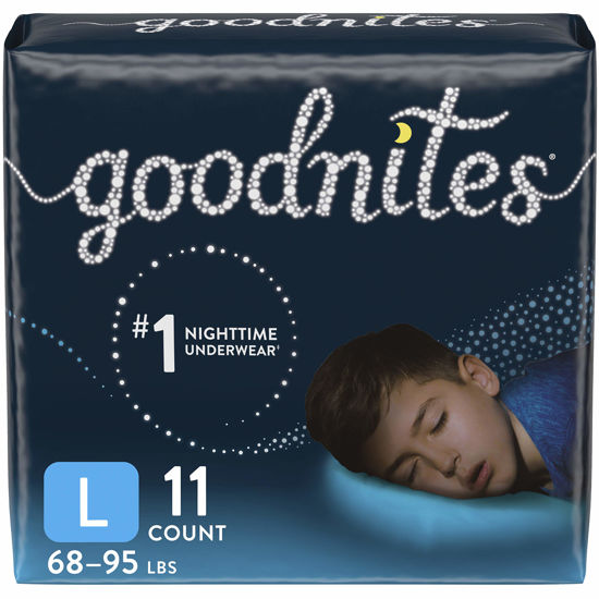 GetUSCart- Goodnites Boys' Nighttime Bedwetting Underwear, Size Large  (68-95 lbs), 11 Ct