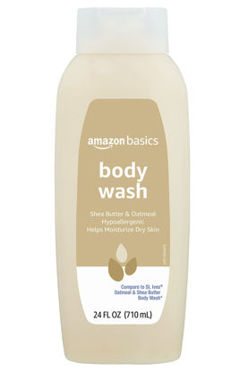 Picture of Amazon Basics Shea Butter & Oatmeal Body Wash, 24 Fl Oz