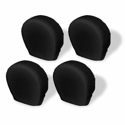 Picture of Explore Land Tire Covers 4 Pack - Tough Tire Wheel Protector for Truck, SUV, Trailer, Camper, RV - Universal Fits Tire Diameters 32-34.75 inches, Black