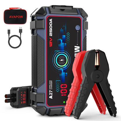  Car Jump Starter,Car Battery Jump Starter Pack 2000A Peak,12V Battery  Pack Up to 8.0L Gas and 6.5L Diesel Engine,Jumper Cables,Portable Lithium Jump  Box with LED Light/USB QC3.0 : Automotive