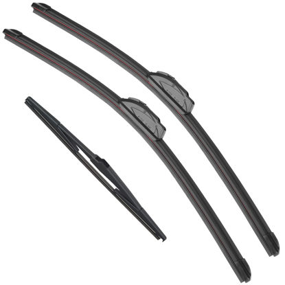 Picture of RAINTOK Windshield Wiper Blade Set Replacement for 2011-2020 Toyota Sienna Original Equipment Replacement Front Wiper Blades - 28"/20"/16" (Set of 3) U/J Hook