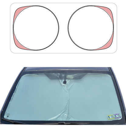 Picture of A1+260T Car Shade Front Windshield Car Window Shades Sun Visor for Car Windshield Automotive Interior Accessories Protection Screen Shield Cover Blocker Protector Auto SUV Truck Heat Reflector