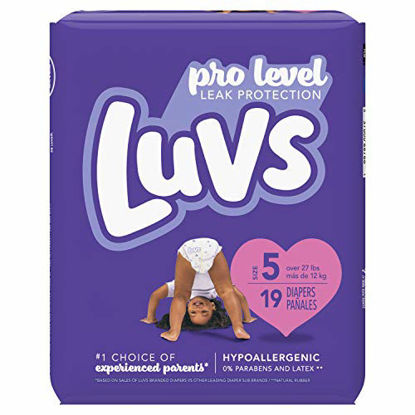Picture of Luvs Pro Level Leak Protection Diapers Size 5 19 Count