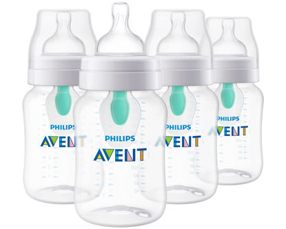 Picture of Philips AVENT Anti-Colic Baby Bottles with AirFree Vent, 9oz, 4pk, Clear, SCY703/04