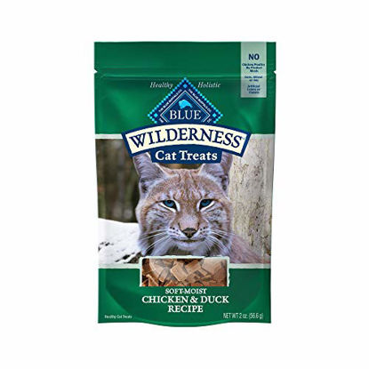 Picture of Blue Buffalo Wilderness Grain Free Soft-Moist Cat Treats, Chicken & Duck 2-oz Bag