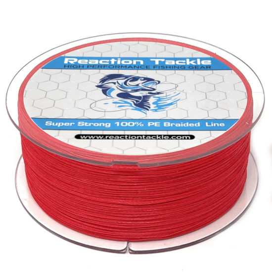 Reaction Tackle Braided Fishing Line NO Fade Red 65LB 500yd