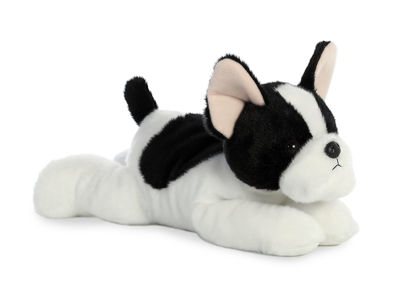 Picture of Aurora® Adorable Flopsie™ French Bulldog Pup Stuffed Animal - Playful Ease - Timeless Companions - White 12 Inches