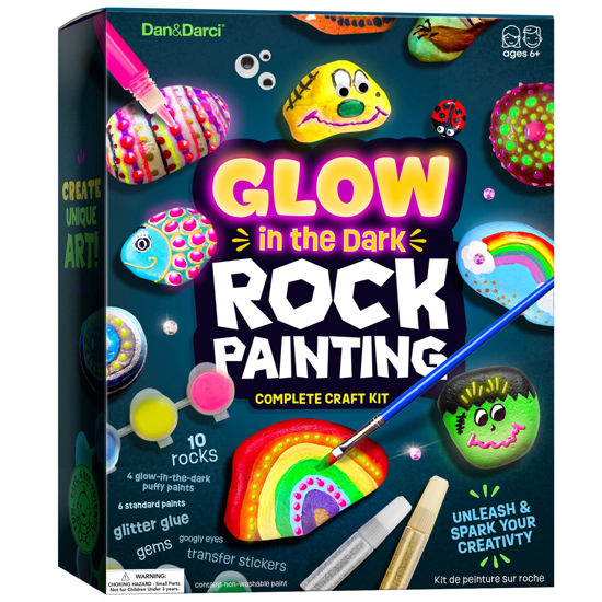GetUSCart- Kids Rock Painting Kit - Glow in The Dark - Arts