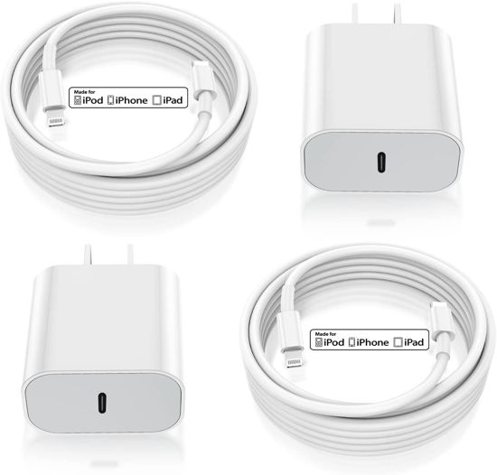 Picture of (2Pack)iPhone 14 13 12 Charger Fast Charging With 3Ft Cable,Apple MFi Certified Fast Charger with USB C to Lightning Cable,Type C Fast Wall Plug with Cord for iPhone 14/13/12/11/Plus/Mini/Pro/Pro Max
