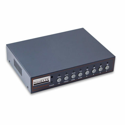 Picture of InstallerCCTV Video Quad Color 4CH Multiplexer 2 BNC Output with Remote Control and Free 1Amp Power Adapter…