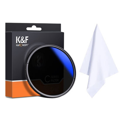 Picture of K&F Concept 82mm ND2-ND400(1-9 Stop) Filter, Variable ND Filter, Ultra-Slim/Multi Coatings, for Camera Lens + Cleaning Cloth