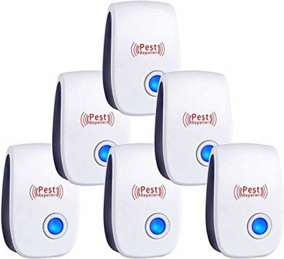 Picture of Ultrasonic Pest Repell-er 6 Pack, Pest Repell-ent Ultrasonic Plug in for Repell-ing Mice, Mosquitoes, Insects, Pest Con-trol for Home, Kitchen, Office, Warehouse