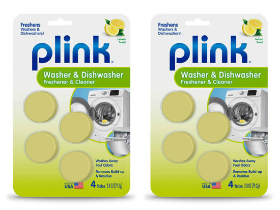 Picture of Plink Washer and Dishwasher Freshener, Phosphate and Bleach Free, Deodorizer and Cleaner, 8 Tablets, 8-Count