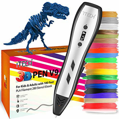 Picture of 7TECH 3D Pen for Kids Adults with 180 Feet PLA Filament Refills 280 Stencil Ebook Printing Printer Pen