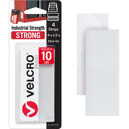 VELCRO Heavy Duty Fastener STRIPS Self Adhesive 2 Sets 4 Strips