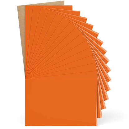 Picture of YUITCE Orange Heat Transfer Vinyl Bundle: 16 Pack 12" x 10" Orange Heat Transfer Vinyl T-Shirt, HTV Orange Iron on Vinyl for Cricut Heat Press Machine, HTV Vinyl Easy to Cut & Weed