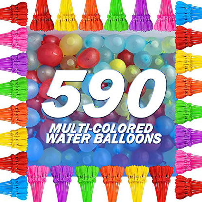 Picture of Water Balloons for Kids Boys & Girls Adults Party Easy Quick Fun Outdoor Summer Splash Party Backyard With 596 Balloon total for Swimming Pool LP567161