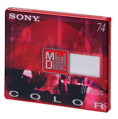 Picture of SONY ~ Blank Minidisc ~ 74 Minutes - MDW-74AR (Ruby Red)