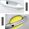 Picture of 8PCS Car Door Handle Sticker, Carbon Fiber Anti-Scratches Car Door Cup Protector, Non-Marking Auto Door Handle Protective Film, Self-Adhesive Door Side Paint Protector for All Cars (Yellow/8 PCS)