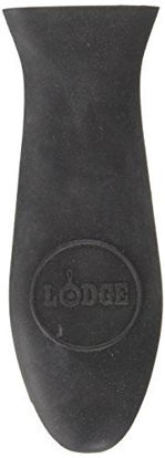 Picture of Lodge Silicone Hot Handle Holder. Black Silicone Hot Handle Cover for Cast Iron Assist Handles. (Black)