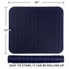 Picture of MicoYang Silicone Dish Drying Mat for Multiple Usage,Easy clean,Eco-friendly,Heat-resistant Silicone Mat for Kitchen Counter or Sink,Refrigerator or Drawer Liner Navy Blue XXL 24 inches x 18 inches
