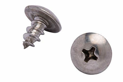 Picture of #10 X 3/8" Stainless Truss Head Phillips Wood Screw (100pc) 18-8 (304) Stainless Steel Screws by Bolt Dropper
