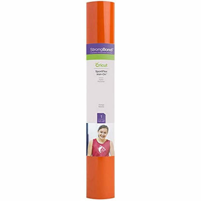 Picture of Cricut SportFlex Iron On Vinyl, DIY Supplies, 11.8” x 24” HTV Roll - Orange