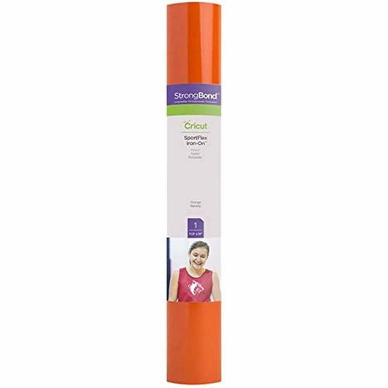 Picture of Cricut SportFlex Iron On Vinyl, DIY Supplies, 11.8” x 24” HTV Roll - Orange