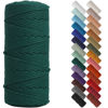 Picture of NOANTA Dark Green Macrame Cord 3mm x 109yards, Colored Macrame Rope, Cotton Rope Macrame Yarn, Colorful Cotton Craft Cord for Wall Hanging, Plant Hangers, Crafts, Knitting