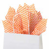 Picture of Flexicore Packaging Orange Chevron Print Gift Wrap Tissue Paper Size: 15 Inch X 20 Inch | Count: 100 Sheets | Color: Orange Chevron