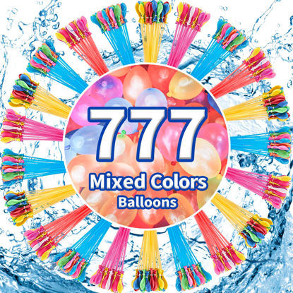 Picture of Water Balloons 777 Pack Water Balloons Quick Fill for Kids Girls Boys and Adult, Swimming Pool Outdoor Used for Water Fight Game, Summer Fun Party Toys