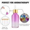 Picture of PrettyCare Eye Dropper Bottles 1oz (Rainbow Colored Glass Bottle 24 Pack 30ml with Golden Caps, 48 Labels, Funnel & Measured Pipettes) Empty Tincture Bottles for Essential Oils, Perfume