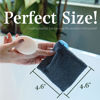 Picture of myHomeBody Soap Pocket Squares Exfoliating Soap Saver Pouch | Body Scrubber, Exfoliator Sponge for Bath or Shower | for 5oz Bar Soap or Leftover Bits | Graphite Gray, 3 Pack + 2 Soap Lifting Pads