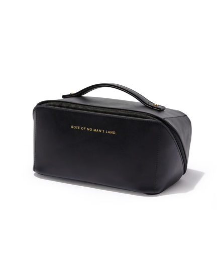 Picture of EACHY Travel Makeup Bag,Large Capacity Cosmetic Bags for Women,Waterproof Portable Pouch Open Flat Toiletry Bag Make up Organizer with Divider and Handle (Black)
