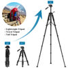 Picture of VICTIV 74” Camera Tripod, Tripod for Camera and Phone, Aluminum Tripod for Canon Nikon with Carry Bag and Phone Holder, Compatible with DSLR, iPhone, Projector, Webcam, Spotting Scopes