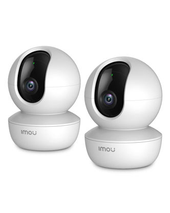 Picture of Imou Home Security Camera 2 Pack 1080P Baby Monitor with Night Vision, 2-Way Audio, Human Detection, Sound Detection, WiFi Indoor Camera Dog Cam