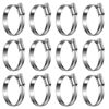 Picture of STEELSOFT Heavy Duty High Pressure 2 inch Hose Clamp Size#28, 40-60mm Adjustable Worm Gear Stainless Steel Automotive Radiator Hose Clamps 1-3/4 inch 1.75 inch 2 inch, 12 Pack