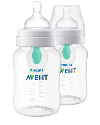 Picture of Philips AVENT Anti-Colic Baby Bottles with AirFree Vent, 9oz, 2pk, Clear, SCY703/02