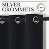 Picture of NICETOWN Bathroom Blackout Thermal Curtains and Drapes, 2 Panels, 42 inches Wide by 78 inches Long, Black, Solid Thermal Insulated Grommet Blackout Drapery Panels for Window