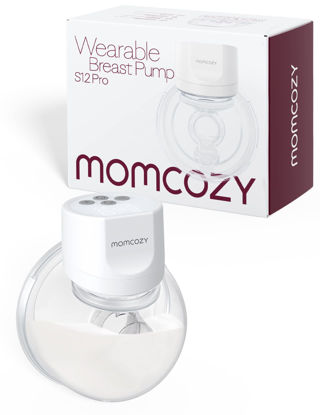 Picture of Momcozy Hands-Free Breast Pump S12 Pro, Wearable Pump with Comfortable Double-Sealed Flange 24mm, 3 Modes & 9 Levels Electric Breast Pump Portable for Easy Pumping, Smart Display, 1 Pack