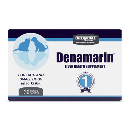 Picture of Nutramax Denamarin Liver Health Supplement for Small Dogs and Cats - With S-Adenosylmethionine (SAMe) and Silybin, 30 Tablets