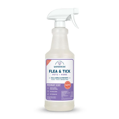 Picture of Wondercide - Flea, Tick & Mosquito Spray for Dogs, Cats, and Home - Flea and Tick Killer, Control, Prevention, Treatment - with Natural Essential Oils - Pet and Family Safe - Rosemary 32 oz
