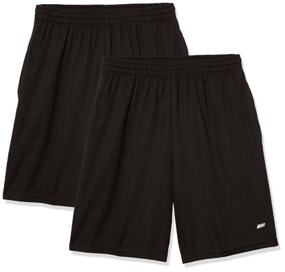 Picture of Amazon Essentials Men's Performance Tech Loose-Fit Shorts (Available in Big & Tall), Pack of 2, Black, XX-Large