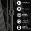 Picture of TECEUM Paracord Type III 550 Dark Grey - 100 ft - 4mm - Tactical Rope MIL-SPEC - Outdoor para Cord - Camping Hiking Fishing Gear - EDC Parachute Cord -Strong Survival Rope 030 N nw
