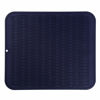 Picture of MicoYang Silicone Dish Drying Mat for Multiple Usage,Easy clean,Eco-friendly,Heat-resistant Silicone Mat for Kitchen Counter or Sink,Refrigerator or Drawer Liner Navy Blue XL 18 inches x 16 inches