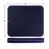 Picture of MicoYang Silicone Dish Drying Mat for Multiple Usage,Easy clean,Eco-friendly,Heat-resistant Silicone Mat for Kitchen Counter or Sink,Refrigerator or Drawer Liner Navy Blue XL 18 inches x 16 inches