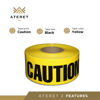 Picture of ATERET Premium Yellow Caution Tape 3-Pack 3 inch x 1000 feet, Hazard Safety Tape, Construction Tape for Danger/Hazardous Area, Ideal Use for Halloween Decorations, Party, Work-Site